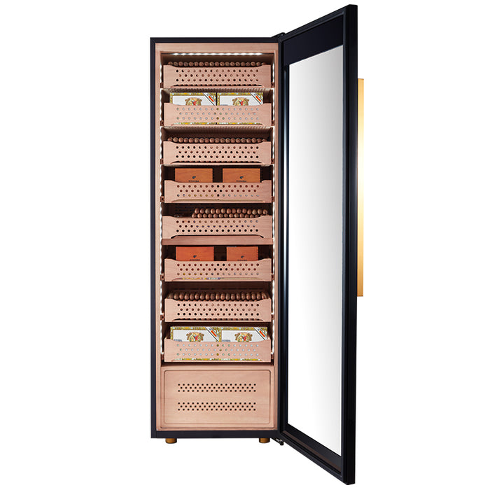 Afidano 2500 Count Cigar Humidor Electric, Temperature and Humidity Control and Spanish Cedar Drawers