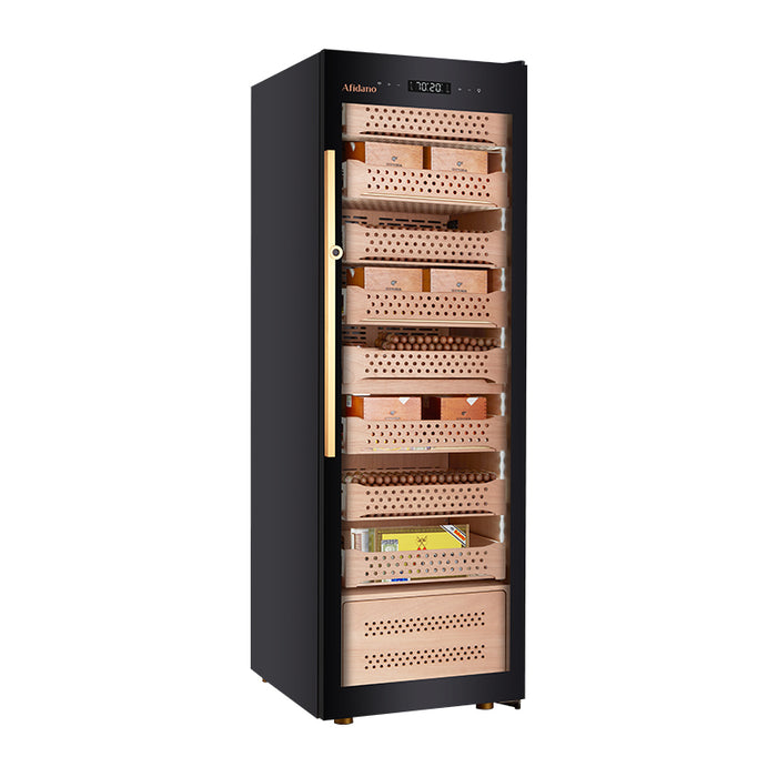 Afidano 2500 Count Cigar Humidor Electric, Temperature and Humidity Control and Spanish Cedar Drawers