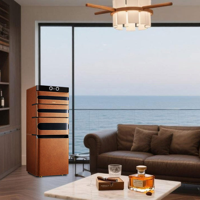 Leather, Wood, and Light — The Luxury Philosophy Behind Cigar Cabinet Design