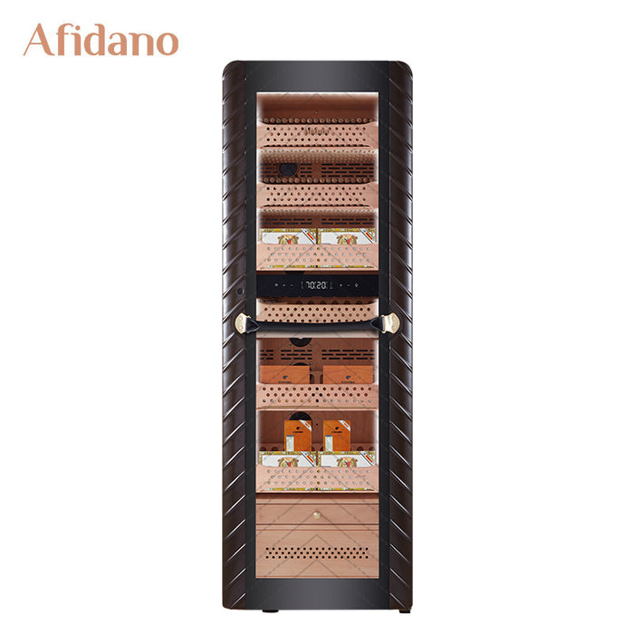 Humidor de cigarros Afidano 2500 Ct eléctrico, control de temperatura y humedad y cajones de cedro español