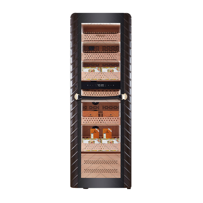 Afidano 2500 Ct Cigar Humidor Electric, Temperature and Humidity Control and Spanish Cedar Drawers