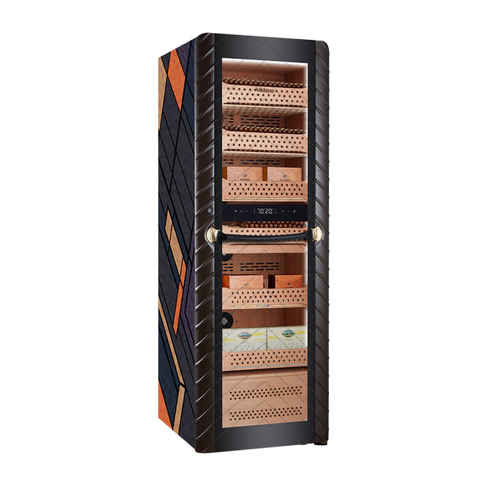 Afidano 2500 Ct Cigar Humidor Electric, Temperature and Humidity Control and Spanish Cedar Drawers